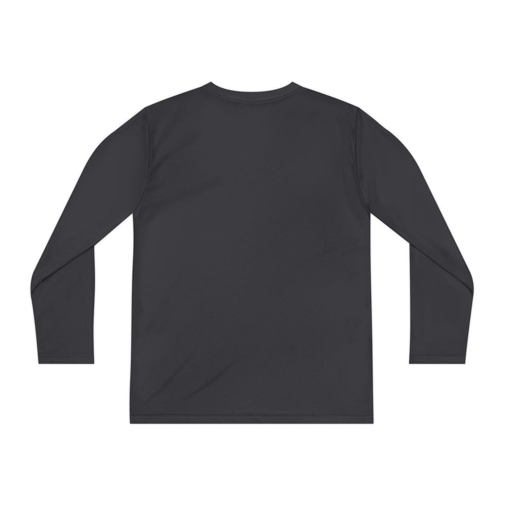 Youth Long Sleeve Stretch — Minimal "ego" Logo Performance Shirt