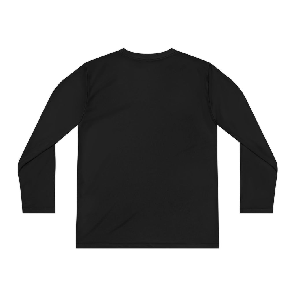 Youth Long Sleeve Stretch — Minimal "ego" Logo Performance Shirt