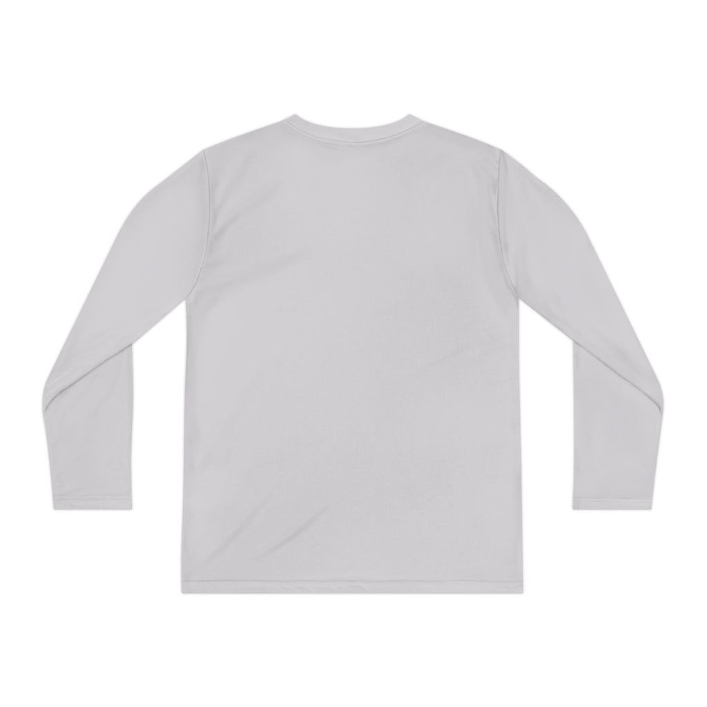 Youth Long Sleeve Stretch — Minimal "ego" Logo Performance Shirt