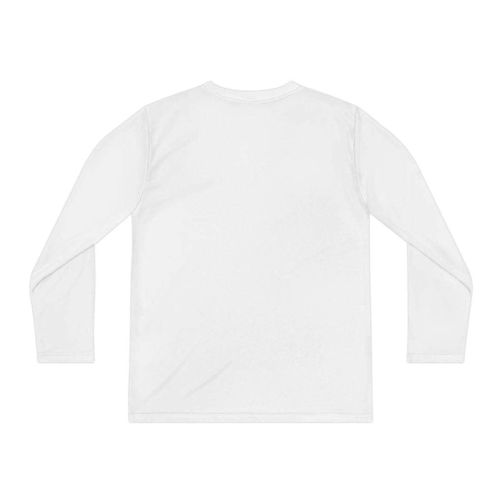Youth Long Sleeve Stretch — Minimal "ego" Logo Performance Shirt