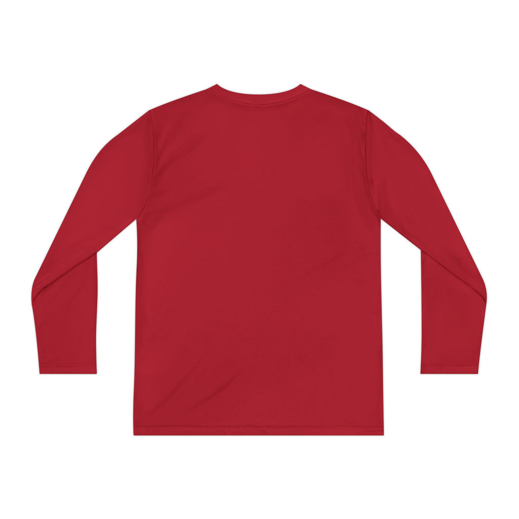 Youth Long Sleeve Stretch — Minimal "ego" Logo Performance Shirt